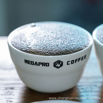 Professional 200ML ceramic coffee cupping bowl with scale